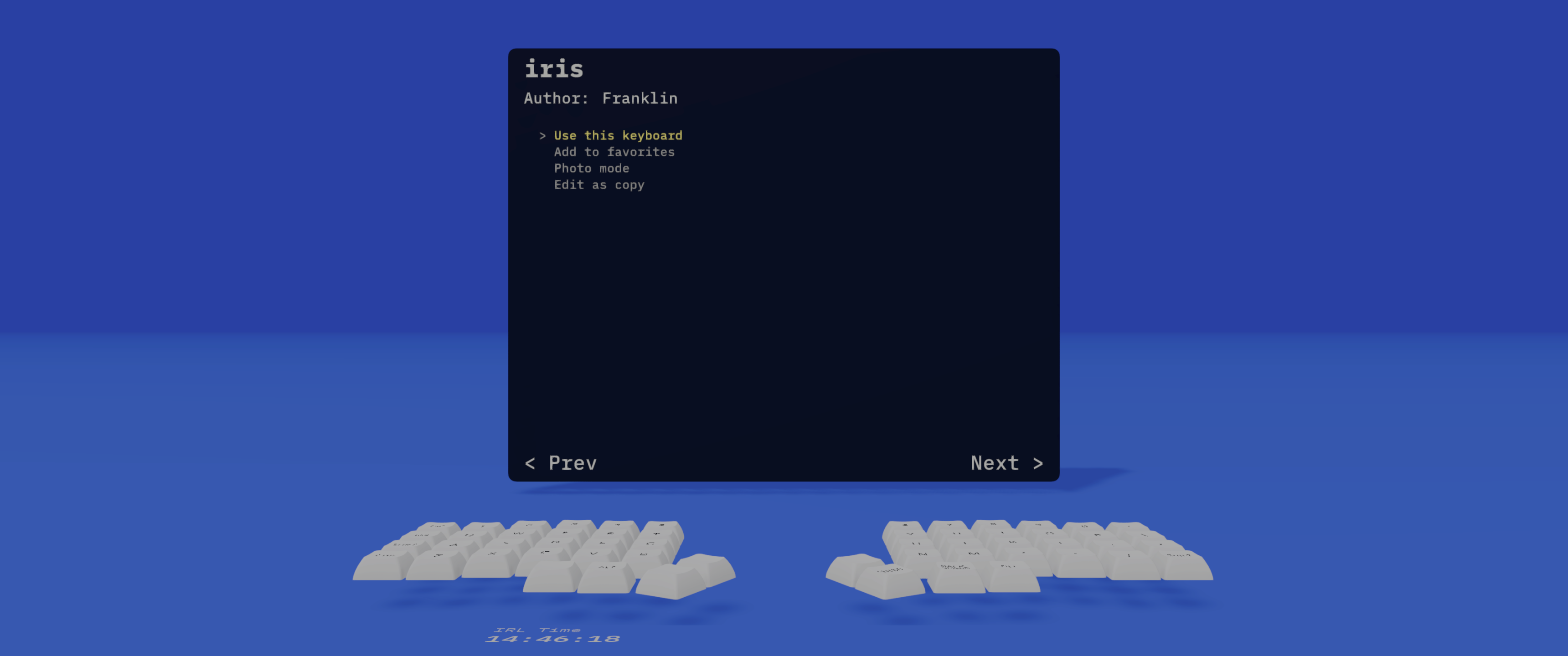 Workshop Main Menu